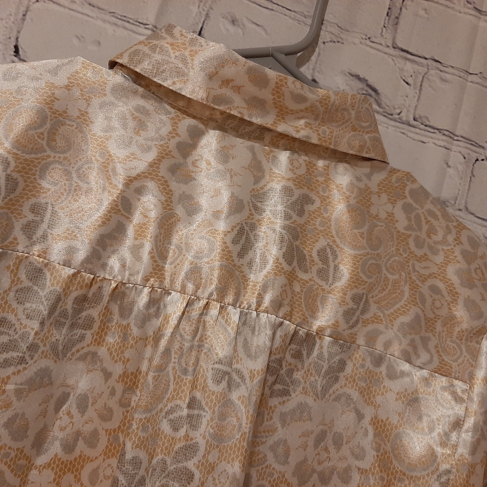 Apostrophe Gray, white and gold long sleeve blouse - Picture 6 of 14